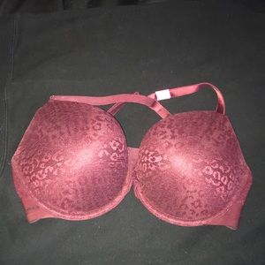 maroon PINK push up bra